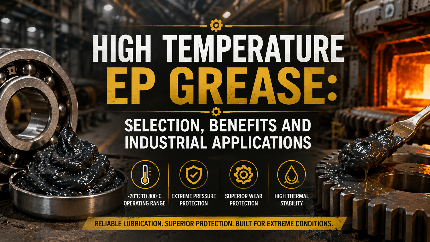 High temperature EP grease for industrial bearings and machinery