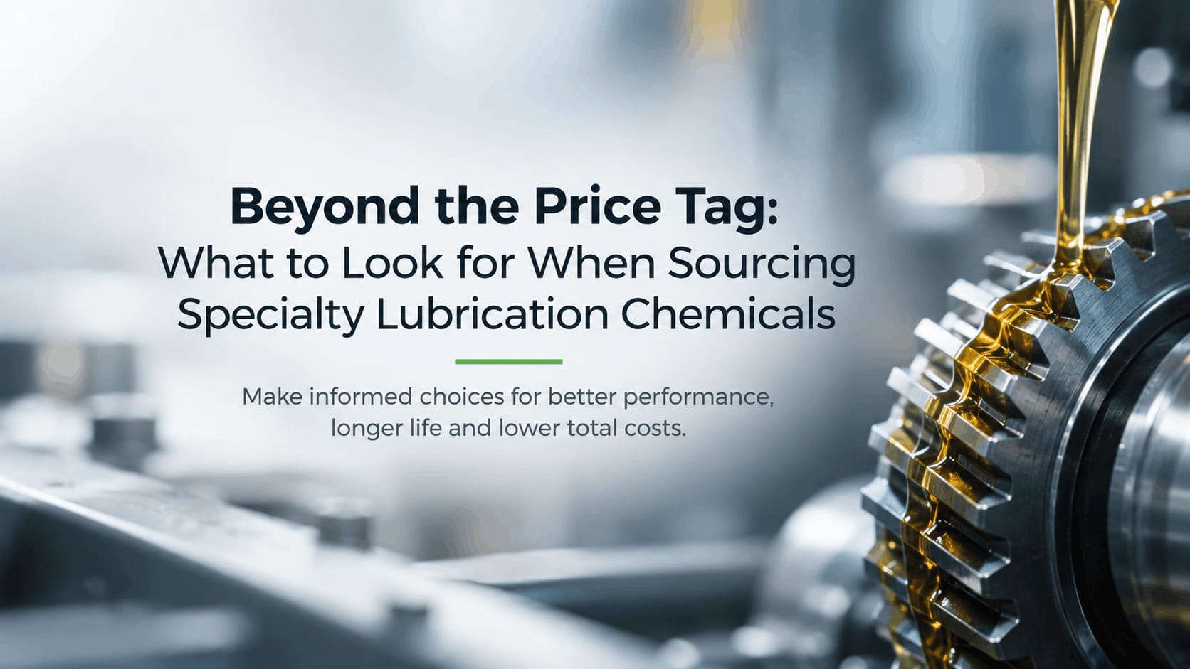 Specialty lubrication chemicals for industrial lubricant sourcing